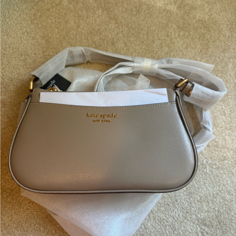 Kate Spade Bleecker Small Crossbody in Timeless Taupe